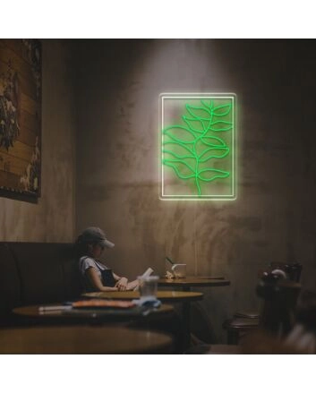Brighten Up Your Space: A Plant With Tangle LED Neon Sign for Home Decor, Office Aesthetics, and Vibrant Storefronts