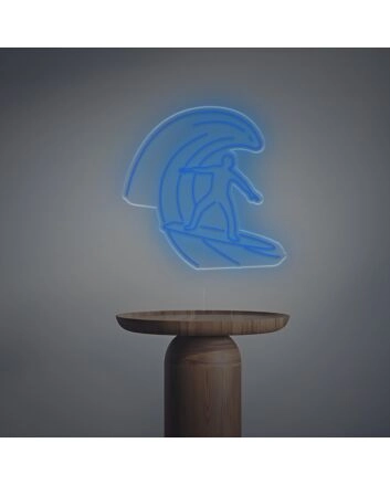 Brighten Your Beach Bar or Surf Shop Ambiance with the Man Surfing LED Neon Sign
