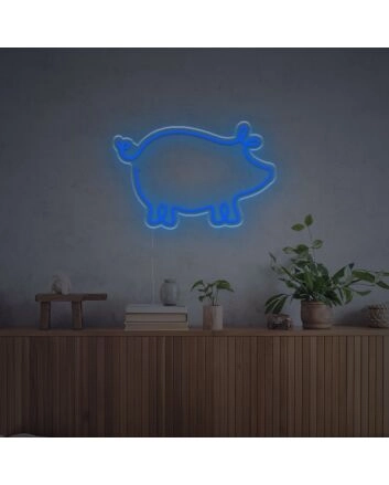 Brighten Up Any Space - Home, Bar, or Office with the Pig Line Drawing LED Neon Sign.