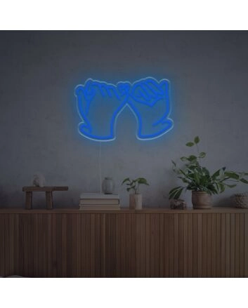 Brighten Your Special Moments: Pinky Promise LED Neon Sign for Weddings, Romantic Evenings, and Trendy Home Decor.