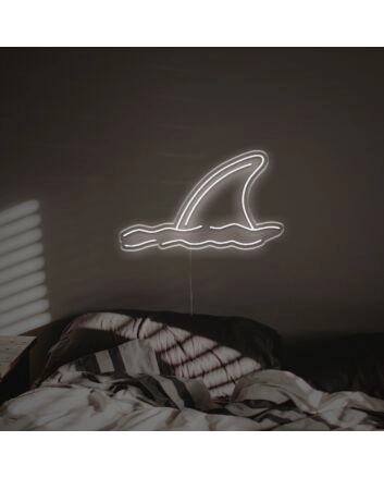 Brighten Up Your Bar, Office, or Beach House with the Shark Fin LED Neon Sign.