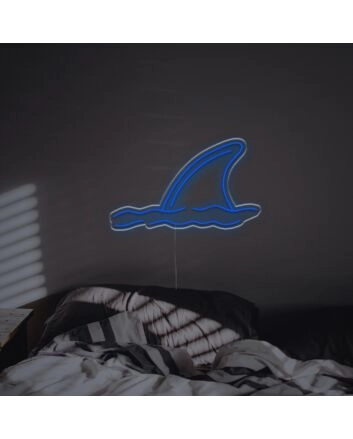Brighten Up Your Bar, Office, or Beach House with the Shark Fin LED Neon Sign.