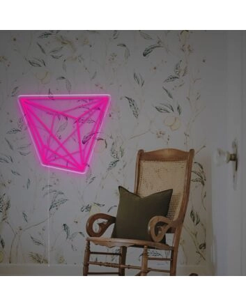 Brighten Up Your Space: Polygon LED Neon Sign - Perfect for Home Decor, Offices, Storefronts, Bars, and Weddings.
