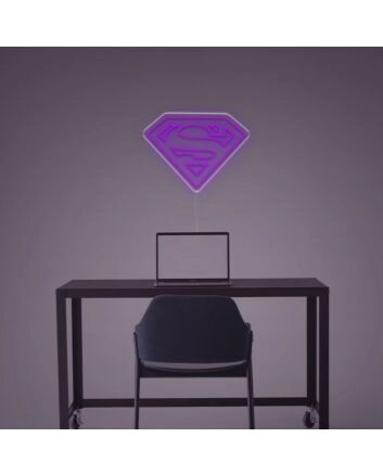 Brighten Up Your Game Room and Bar with the Iconic Superman Logo LED Neon Sign.