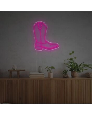 Brighten Up Your Western Themed Party or Country Home with the Cow Boy Boots LED Neon Sign.