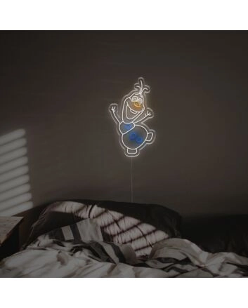 Bring magical warmth to your children's rooms, parties, and holiday celebrations with Olaf In The Frozen LED Neon Sign.