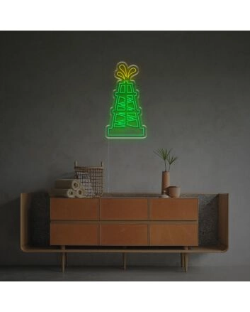 Brighten Your Bar, Office, or Man Cave with the Gleaming Oil Rig LED Neon Sign.