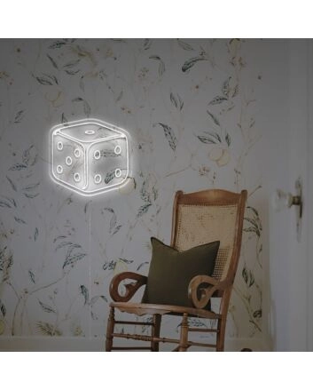 Brighten Up Your Game Room, Bar, or Casino Night with the Dice LED Neon Sign.