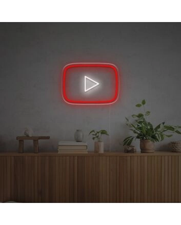 Brighten Your Home Office or Light Up Your Next Event with the Youtube Logo LED Neon Sign.