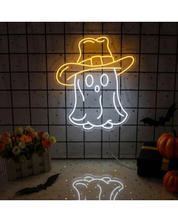 Brighten up Your Western Themed Décor, Parties & Bars with the Cowboy Ghost LED Neon Sign.
