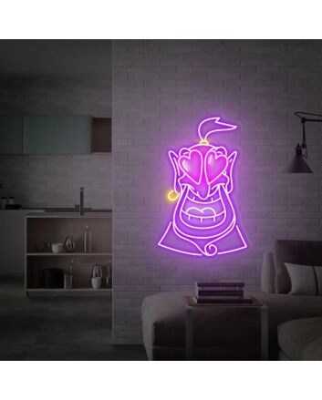 Brighten Up Your Space: Aladdin Lamp God Neon Sign for Game Room, Home Office, and Bar Ambiance Enhancement.