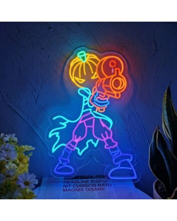 Brighten Up Your Halloween Bash and Themed Room with the Assassin Jack Neon Sign Assassin Pumpkin Neon Lights Decor.