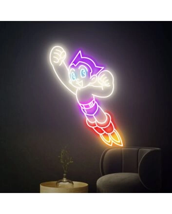 Elevate Your Space: Astroboy Neon Sign Decor for Home, Office, and Bar Ambiance Enhancement