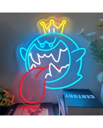 Brighten Your Space with Enchantment: Boo Neon Sign Ghost Neon Light Anime Neon Sign for Home Decor, Office Vibes, and Memorable Events.