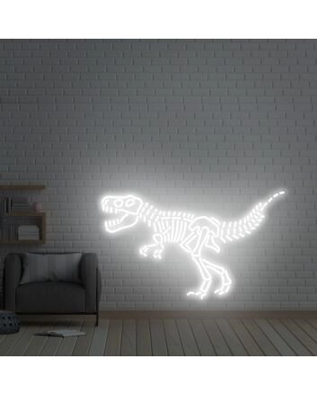 Brighten Up Your Space with Dinosaur Neon Sign - Perfect for Game Room, Home Decoration, Bar Settings, and Weddings.