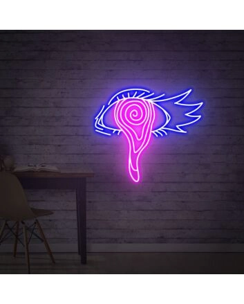 Brighten Your Space: Eye Neon Sign Good Luck Sign Neon Decorations - Perfect for Home, Office, Bars, and Special Celebrations