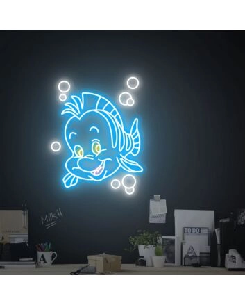 Brighten Your Child’s Bedroom or Themed Party with the Finding Dory Little Mermaid Fish Neon Sign.