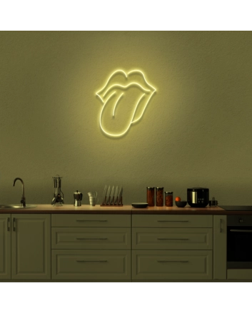 Lips &amp; Tongue Neon Sign