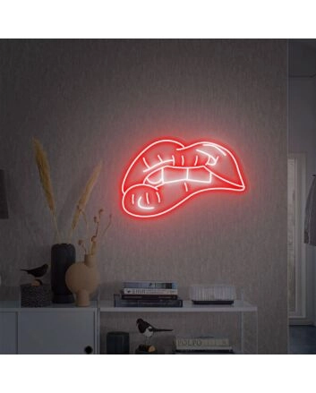 Add a Vibrant Touch to Your Bedroom, Bar or Wedding with Lips Art Led Uv Neon Sign Art Home Decor.