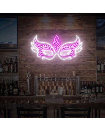 Enhance Your Party, Wedding, and Bar Ambiance with the Party Neon Sign Makeup Party Mask Neon Neon Sign.