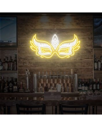 Enhance Your Party, Wedding, and Bar Ambiance with the Party Neon Sign Makeup Party Mask Neon Neon Sign.
