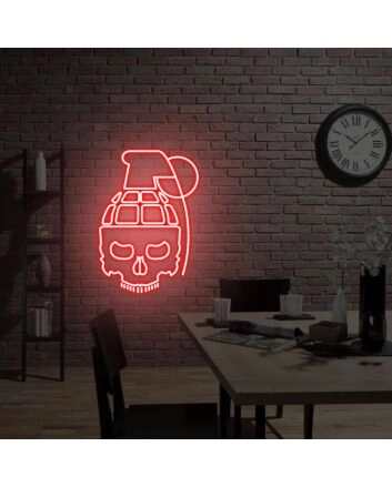 Brighten Your Space: Pineapple Bomb Skull Led Neon Sign - Perfect for Home Decor, Trendy Bars, and Unique Event Highlighting