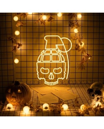 Brighten Your Space: Pineapple Bomb Skull Led Neon Sign - Perfect for Home Decor, Trendy Bars, and Unique Event Highlighting