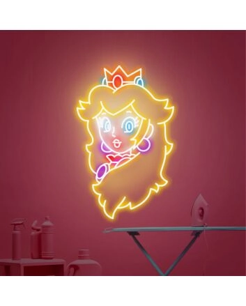 Transform Your Space into a Gamer's Paradise: The Princess Peach Neon Sign for Super Mario Enthusiasts - Perfect for Game Rooms, Home Offices, and Themed Parties