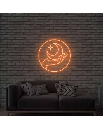 Elevate Your Space: Sailor Moon Fans Art Holding The Moon Neon Sign Perfect for Home Decor, Office Ambiance, and Anime-Themed Celebrations