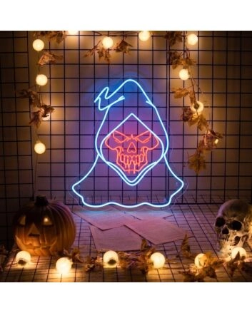 Skull Neon Sign: Elevate Your Game Room, Office, or Bar Atmosphere with Customizable Size and Color Neon Lights.