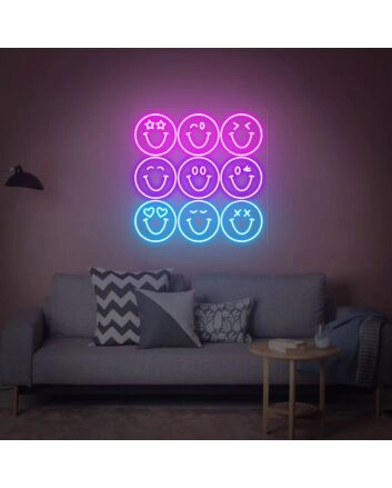 Brighten Up Your Space: Ideal for Home Decor, Office Ambiance, and Bar Settings - Smile Led Neon Light Happy Face Neon Sign