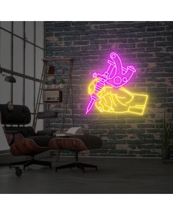 Brighten Your Studio, Bar, or Retail Space with the Tattoo Artist Neon Sign for Captivating Decor.