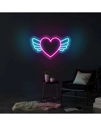 Heart Wings LED Neon Sign
