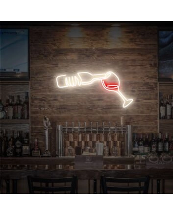 Elevate Your Space: Wine Lover Art Wine Neon Sign - Perfect for Home Bar, Special Occasions, and Unique Office Decor.