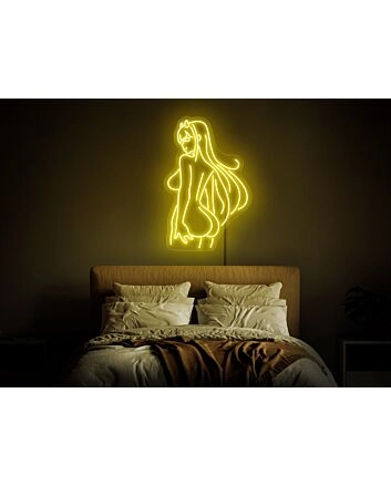 Brighten Up Your Space: Anime Girl Neon Sign, Perfect for Home Decor, Office Vibes, and Party Enthusiasts