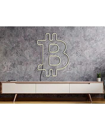 Brighten Up Your Home, Office, or Store with the Vibrant Bitcoin Crypto Neon Sign Bitcoin Light Decor.