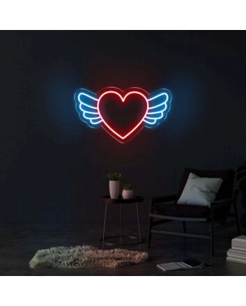 Heart Wings LED Neon Sign