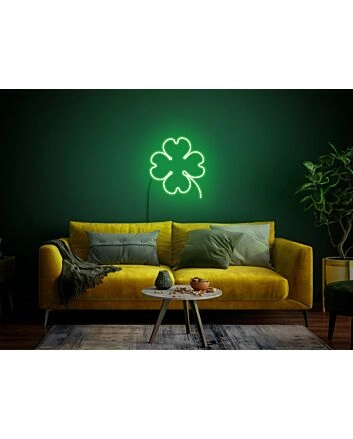 Brighten Your Home, Bar, or St. Patrick&#039;s Day Celebrations with the Lucky Clover Neon Sign Neon Sign Clover Led 4 Leaf Clover Neon Shamrock Sign Spring Neon.