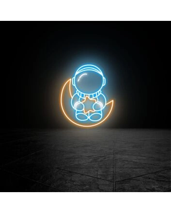Brighten Your Space with Baby Astronaut Led Neon Sign for Home Decor, Parties, and More