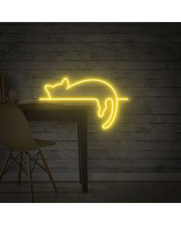 Brighten Up Any Space - Perfect for Home, Office, or Party Ambiance with Cat Wall Decor Animal Lover Gifts Neon Decor.