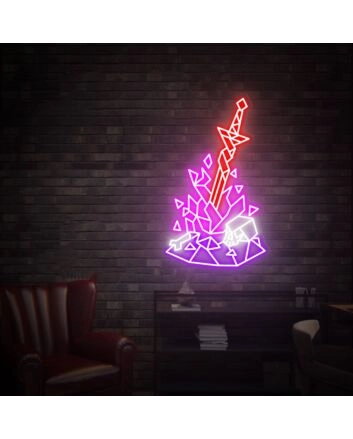 Brighten Your Gaming Space or Man Cave with Dark Souls Art Led Neon Sign Dark Souls Wall Art Christmas Gift - Perfect for Home Decor, Office, and Themed Parties.