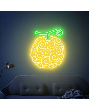 Revamp Your Space with Devil Fruit Led Neon Sign Wall Art Decor - Perfect for Home, Bars, and Unique Wedding Themes