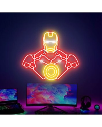Brighten Up Your Man Cave or Comic Book Store with Iron Man Led Neon Sign Wall Decoration Gift Ideas.