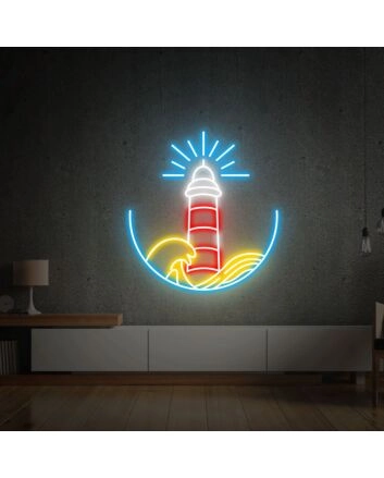 Brighten Up Your Space: Perfect for Home, Office, or Bar - Lighthouse Led Neon Sign Wall Decor Sign Narrow Entryway Decor