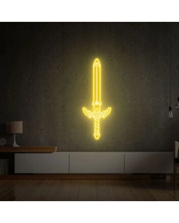 Brighten Up Your Space: Master Sword Led Neon Sign Wall Decor for Game Rooms, Home Bars, and Geek Weddings.