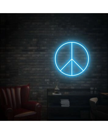 Brighten Your Space: Peace Symbol Led Neon Sign for Serene Home Decor, Office Vibes, and Chill Bar Atmospheres