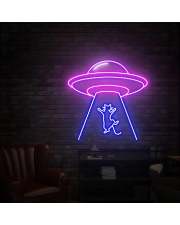 Brighten Your Nights: Ufo Led Neon Sign for Lively Home Ambiance, Bedroom Chic, and Electrifying Party Vibes