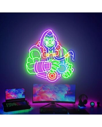 Elevate Your Gaming Space, Bar, or Fan Cave with the World Of Warcraft Led Neon Sign Featuring Illidan Stormrage Art.