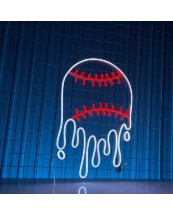 Hit a Home Run in Your Decor with the Baseball Dripping Sign Neon Light, Perfect for Sports Bars, Game Rooms, and Baseball-Themed Weddings!