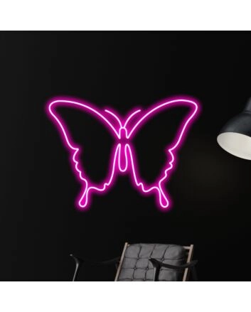 Brighten Up Your Space: Butterfly Led Sign Neon Light for Restaurant, Bar, Home and Wedding Decor.